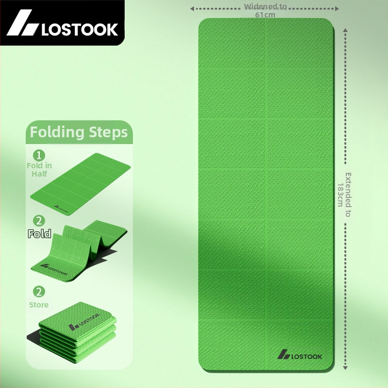 Сгъваема постелка за йога, неплъзгаща се, разширена, удебелена, фитнес постелка, домашна, тиха, разширена, удебелена, постелка за упражнения на едро