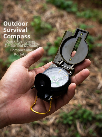 Välistingimustes kasutatav ellujäämiskompass, mitmeotstarbeline, hõlpsasti kaasaskantav, plastist suunav taktikaline kompass, North DC45-2A