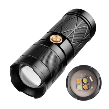 S-51 keturių šviesos šaltinių nešiojamas žibintuvėlis fotografijai su užpildančia šviesa, didmeninė prekyba nauju įkraunamu USB žibintuvėliu