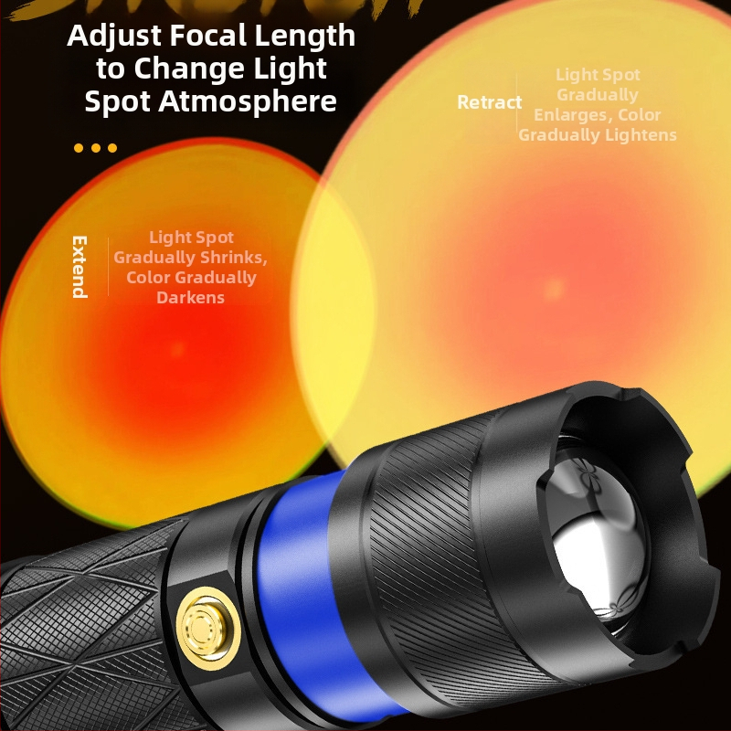 S-51 Фенерче с четири източника на светлина, преносимо фотографско фенерче с пълнеща светлина, ново USB акумулаторно фенерче на едро