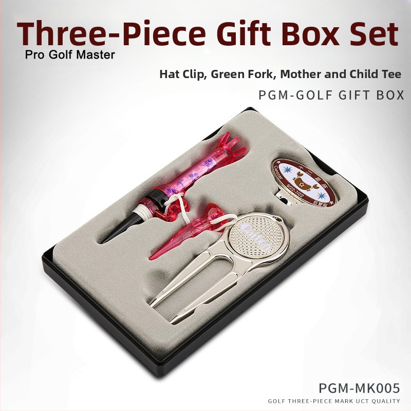 Golfové potreby PGM Green Fork Tee Mark, trojdielna sada s darčekovou krabičkou