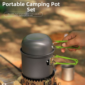 Āra viena plīts katls kempinga piknika komplektam, īpaši viegls, pārnēsājams bļodas katls piknikam