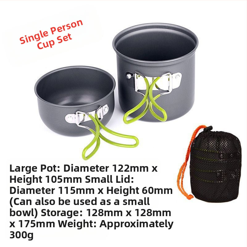 Āra viena plīts katls kempinga piknika komplektam, īpaši viegls, pārnēsājams bļodas katls piknikam