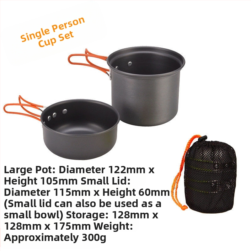 Āra viena plīts katls kempinga piknika komplektam, īpaši viegls, pārnēsājams bļodas katls piknikam