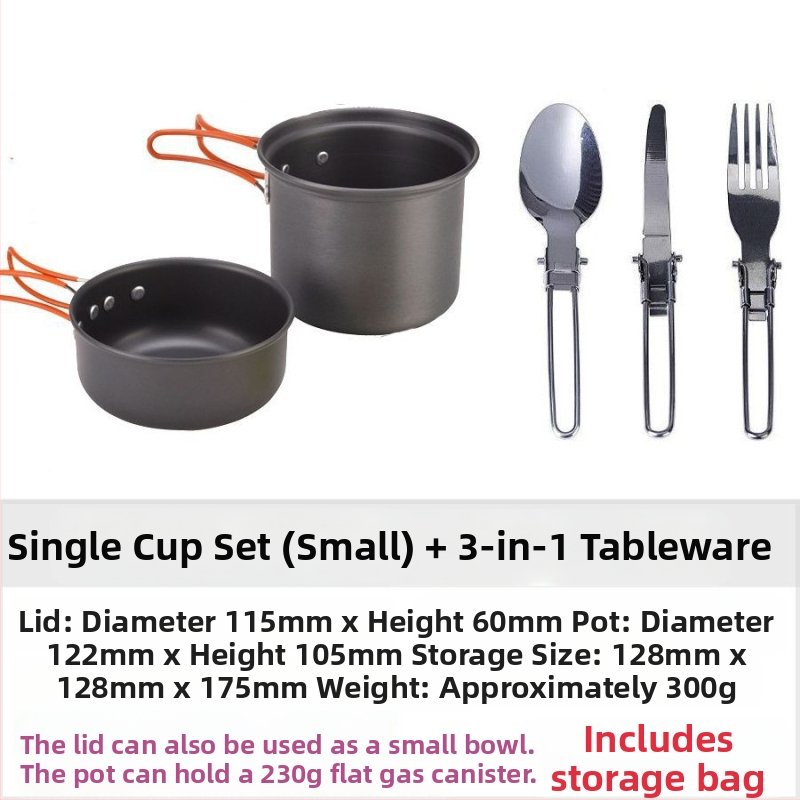 Āra viena plīts katls kempinga piknika komplektam, īpaši viegls, pārnēsājams bļodas katls piknikam