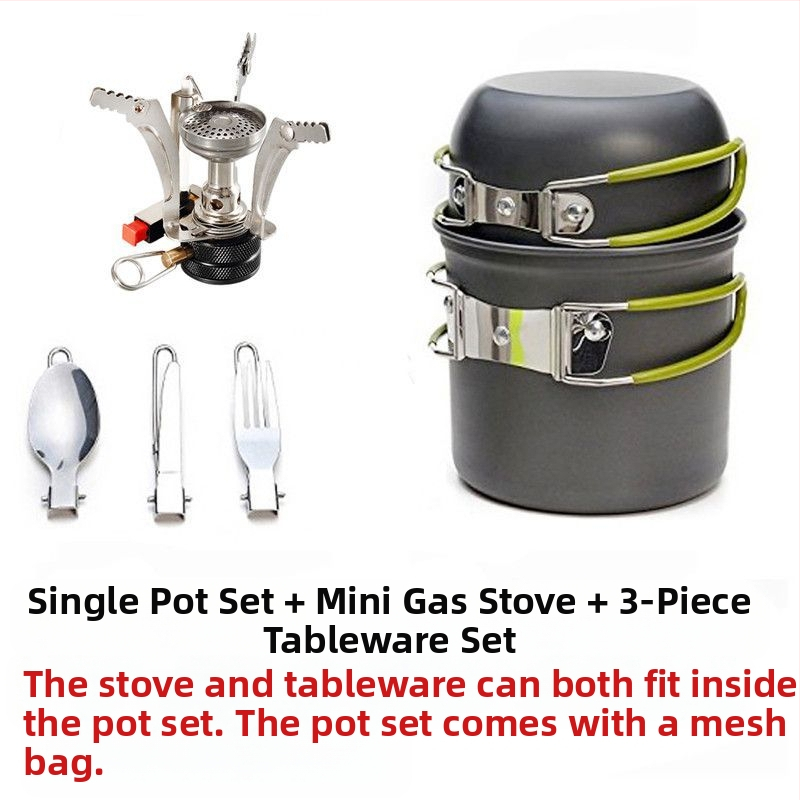 Āra viena plīts katls kempinga piknika komplektam, īpaši viegls, pārnēsājams bļodas katls piknikam