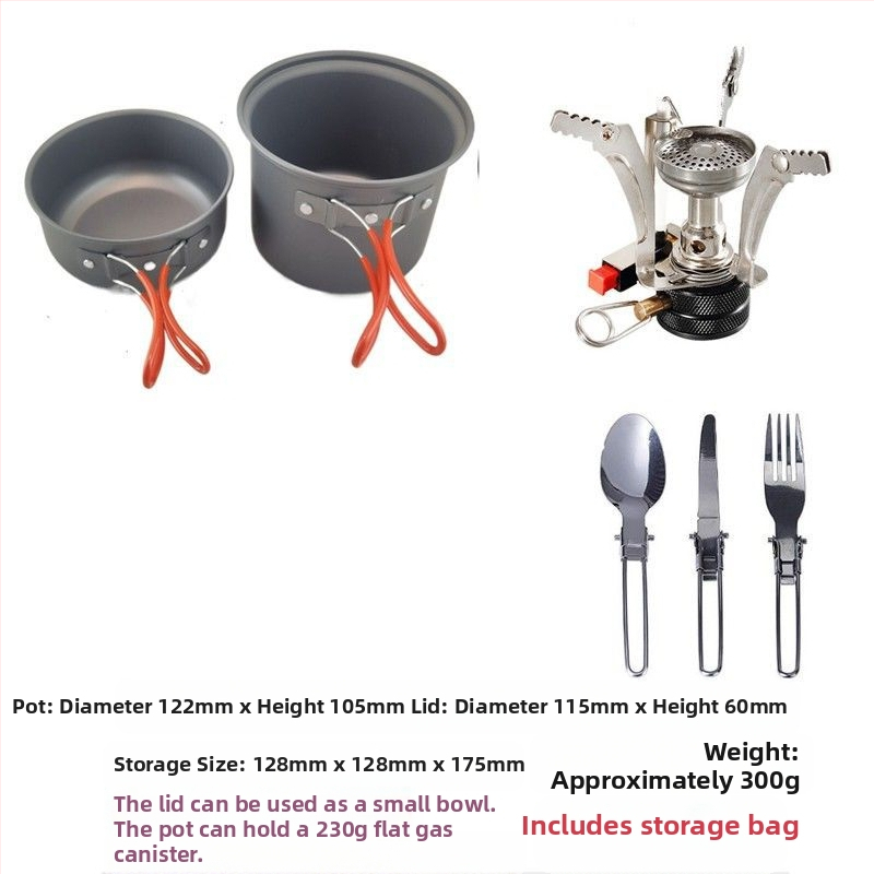 Āra viena plīts katls kempinga piknika komplektam, īpaši viegls, pārnēsājams bļodas katls piknikam