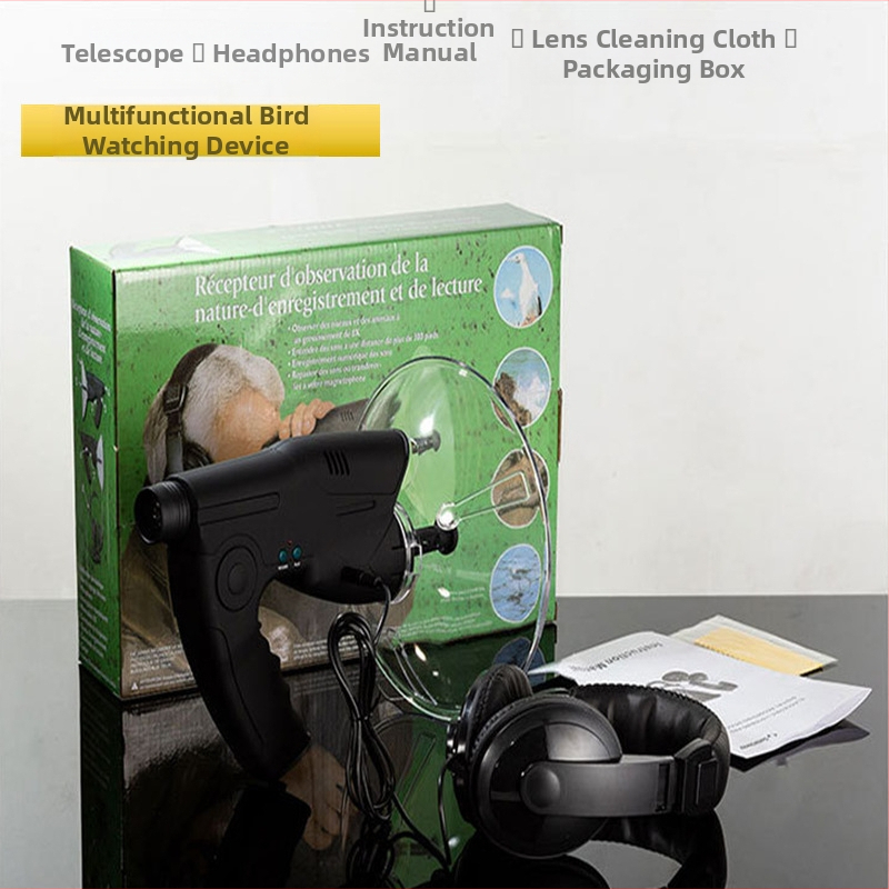8x linnuvaatleja teleskoop, lindude kuulamise monokkel, loomade helide koguja ja lindude kuulamise monokkel