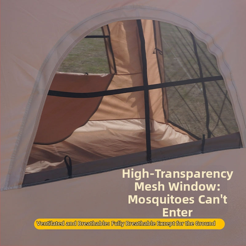 Двойна бързоотваряща се надуваема палатка за къмпинг, пътуване, звездно небе, дъждоустойчива, малък хребет, външна въздушна колона, без настройка