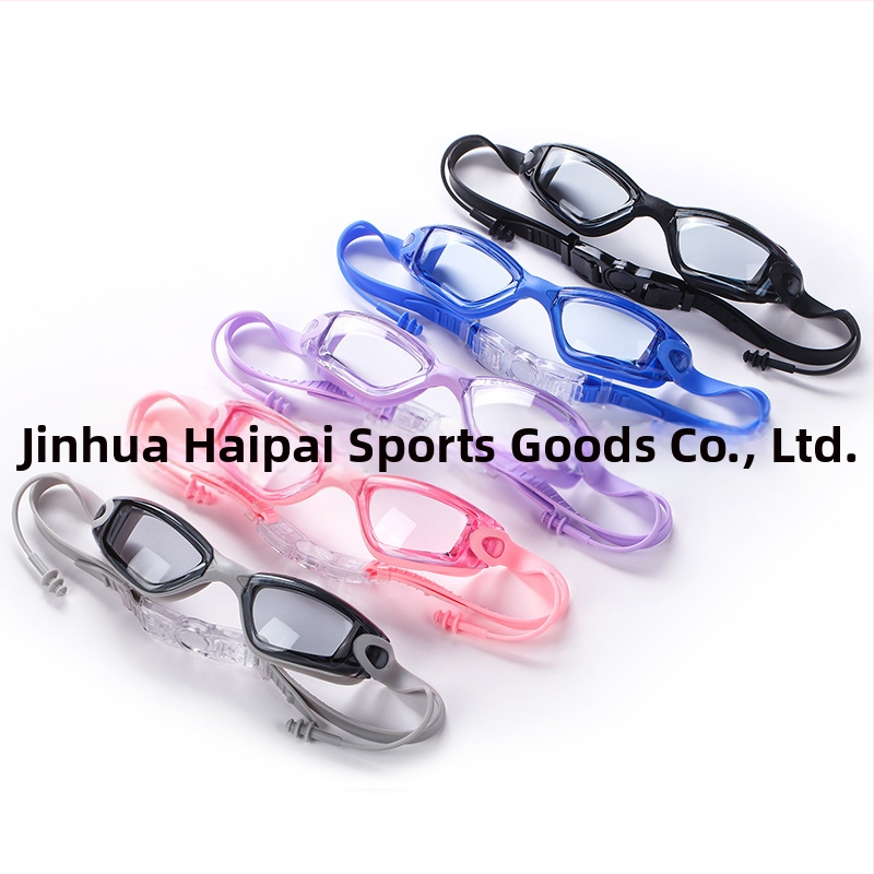 Трансгранични очила за плуване с висока разделителна способност за възрастни, очила за плуване против замъгляване на едро за мъже и жени, водоустойчиви силиконови очила за плуване в кутия