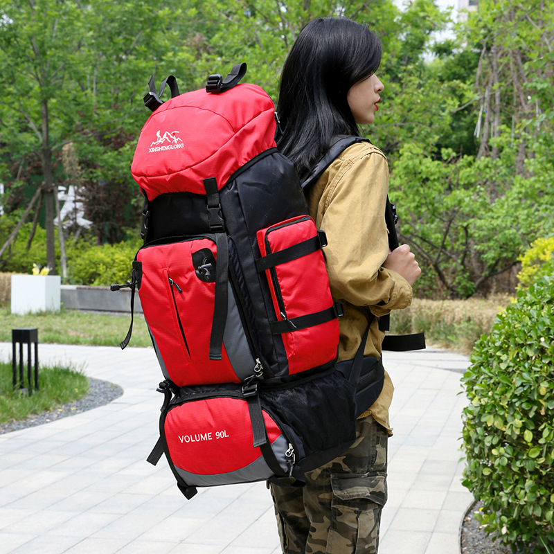 Mägironimiskott, suure mahutavusega 90L, õueseljakott, vetthülgav matkamine, telkimine, reisimine, seljakott meestele, hoiureisikott