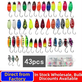 Hulgimüük 43/12 tükki metallist lusikakujulisi litreid, värvilised ühe konksuga hobuse suuga litrite komplekt laos