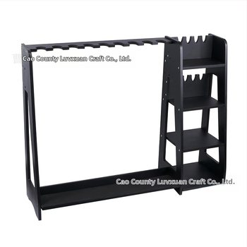 Medinis žaislinių ginklų stovas patalpai, pastatomas ant grindų, šaudyklos ginklų modelių priedų laikymo stovas, daugiasluoksnis įrangos surinkimo stovas