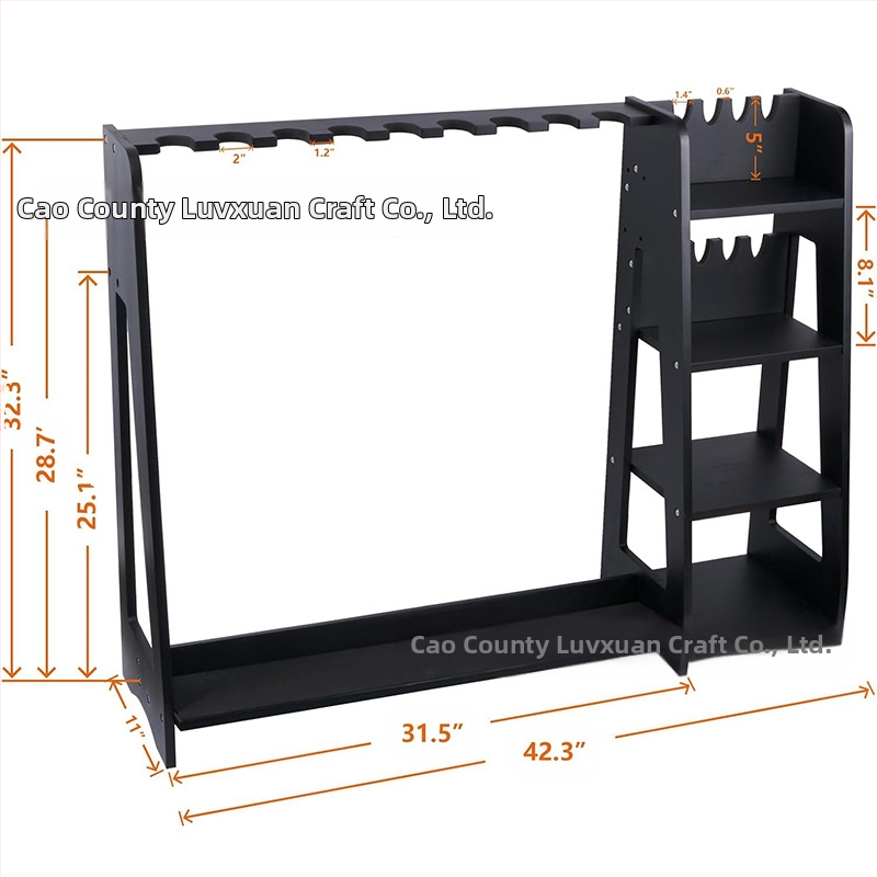Medinis žaislinių ginklų stovas patalpai, pastatomas ant grindų, šaudyklos ginklų modelių priedų laikymo stovas, daugiasluoksnis įrangos surinkimo stovas