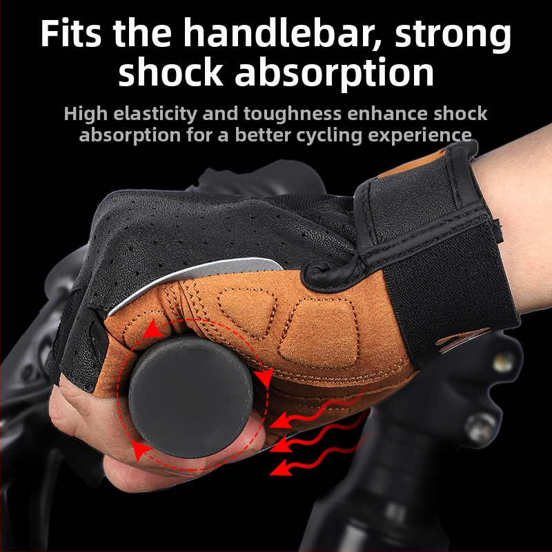 Western Rider jāšanas cimdi Puspirkstu velosipēda motocikla velosipēda īspirkstu jāšanas cimdi triecienus absorbējošs pretslīdes aprīkojums