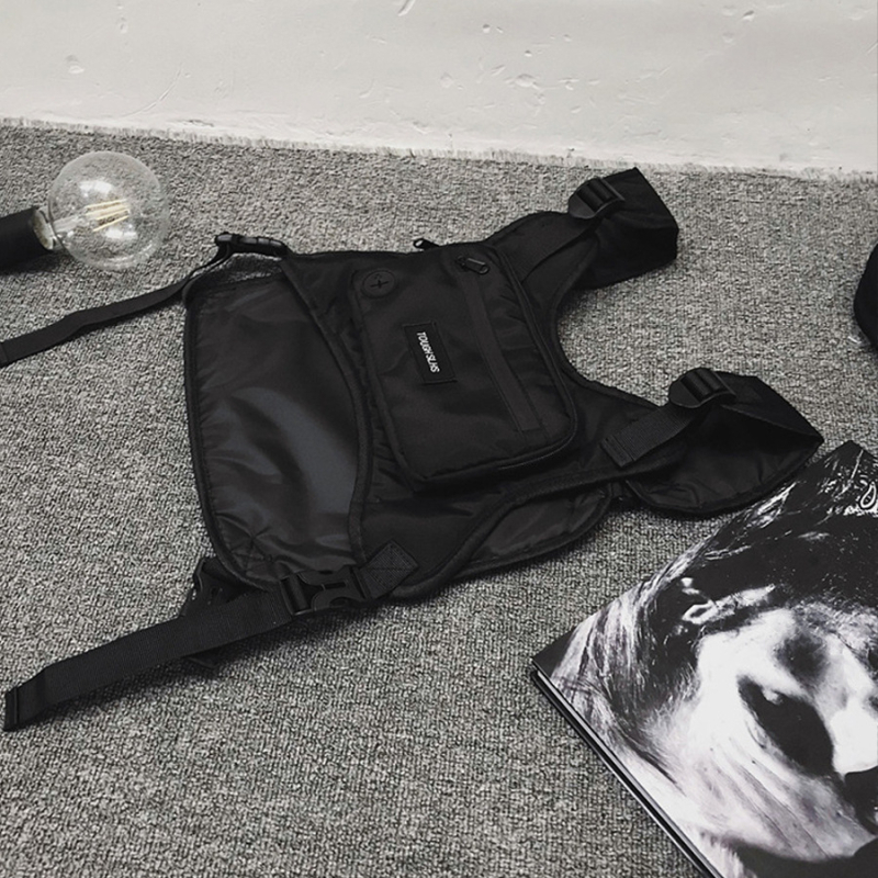 Piiriülene tänava meeste ja naiste rinnakott uus funktsionaalne tööriistakomplekt taktikaline kott mood vest paaridele jooksuspordikott