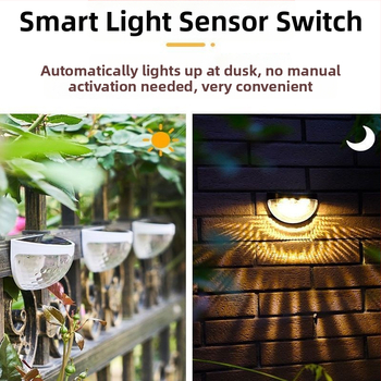 Vandeniui atspari dešimties tūkstančių žmonių tvoros lempų kolekcija indukcinė lempa romantiška kiemo sieninė lempa lauko saulės laiptelių lempa