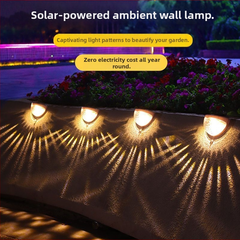 Водоустойчива колекция от индукционни лампи за ограда от десет хиляди души, романтична стенна лампа за двор, външна слънчева стъпаловидна лампа