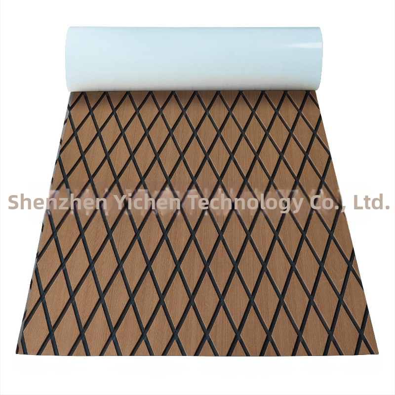 Jahtas pretslīdes grīdas airu dēlis, pretslīdes aizsargpēdu paliktnis, kajaku piederumi, romba tīkkoka jūras EVA grīdas paklājiņš