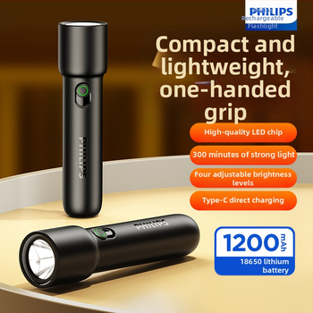 Philips zseblámpa erős fényű, ultra fényes töltésű, ultra hosszú akkumulátor-élettartammal, otthoni, kültéri, vészhelyzeti, hordozható világítás SFL1235