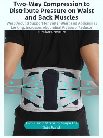 Rodafei kuumpressitud D09 vöötoe nimmelülide venituse ja silmapaistva nimmevalu tugi laiendatud hingav tugi