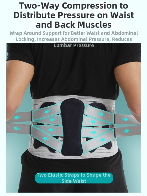 Колан за талия Rodafei с горещо пресоване D09, опора за лумбални дискове, лумбална опора за изпъкнала лумбална болка, разширена дишаща опора