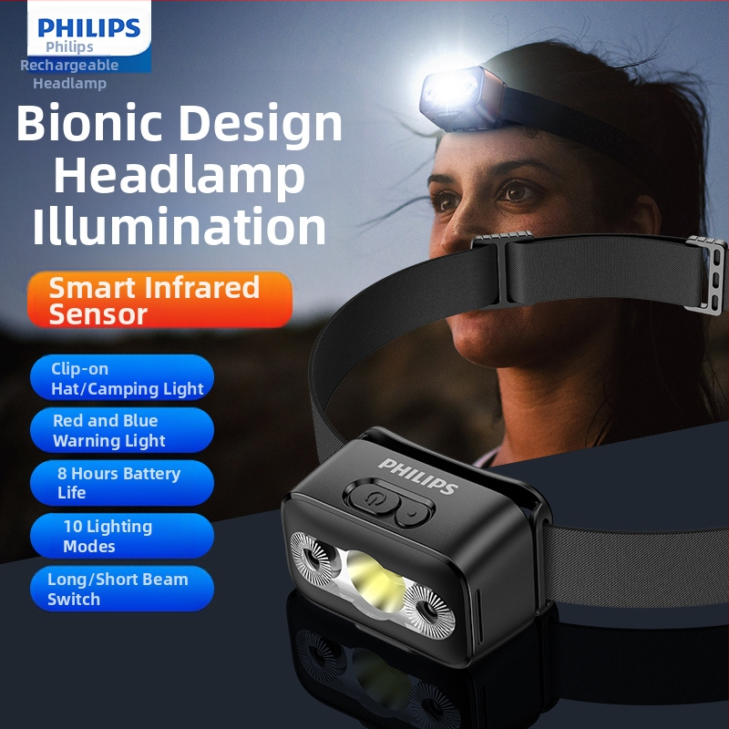 Philips Philips Sfl3153Rh fejlámpa kültéri munkához, nagy hatótávolságú, fényes zseblámpa, fejre szerelhető zseblámpa