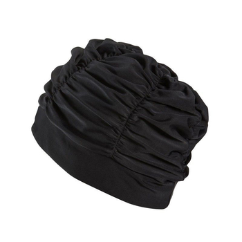 Γυναικείο σκουφάκι κολύμβησης με πτυχώσεις, γρήγορο στέγνωμα, κομψό, μοντέρνο σκουφάκι κολύμβησης με μακρύ τελείωμα και μεγεθυμένο κεφάλι, ελαστικό και άνετο για γυναίκες