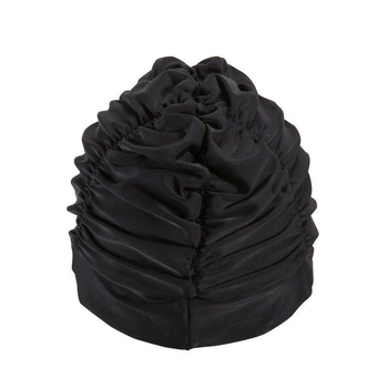 Γυναικείο σκουφάκι κολύμβησης με πτυχώσεις, γρήγορο στέγνωμα, κομψό, μοντέρνο σκουφάκι κολύμβησης με μακρύ τελείωμα και μεγεθυμένο κεφάλι, ελαστικό και άνετο για γυναίκες