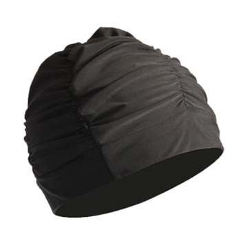 Γυναικείο σκουφάκι κολύμβησης με πτυχώσεις, γρήγορο στέγνωμα, κομψό, μοντέρνο σκουφάκι κολύμβησης με μακρύ τελείωμα και μεγεθυμένο κεφάλι, ελαστικό και άνετο για γυναίκες