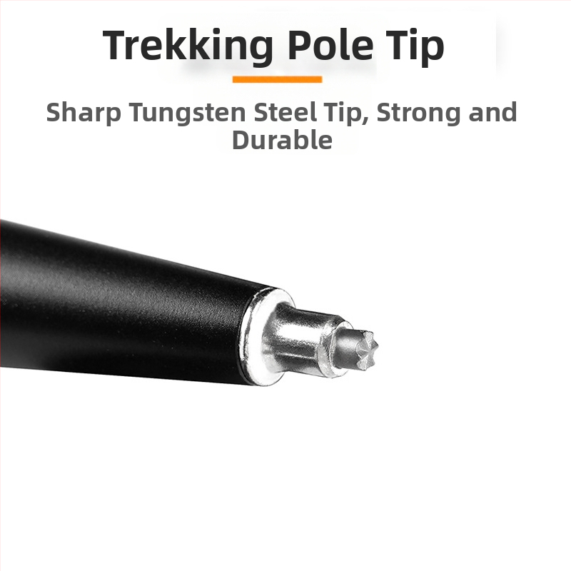 Търговия на едро на щека за катерене на открито, бастун за катерене, ултра лека алуминиева сплав, телескопична сгъваема, неплъзгаща се туристическа екипировка, универсална