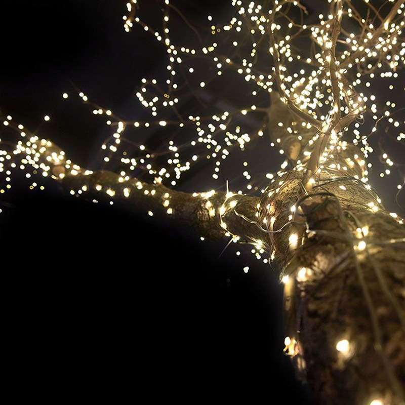 Nauja saulės vario vielos lempa parkui, vejai, vakarėliui, lauko apšvietimas, girlianda, kambario išdėstymas, dekoravimas, girlianda, didmeninė prekyba