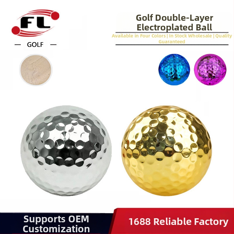 „Fuli Sports Factory“ tiesioginio pardavimo golfo dovanų kamuoliukas, galvanizuotas golfo kamuoliukas, spalvingas dvigubo sluoksnio varžybų kamuoliukas, keturių spalvų