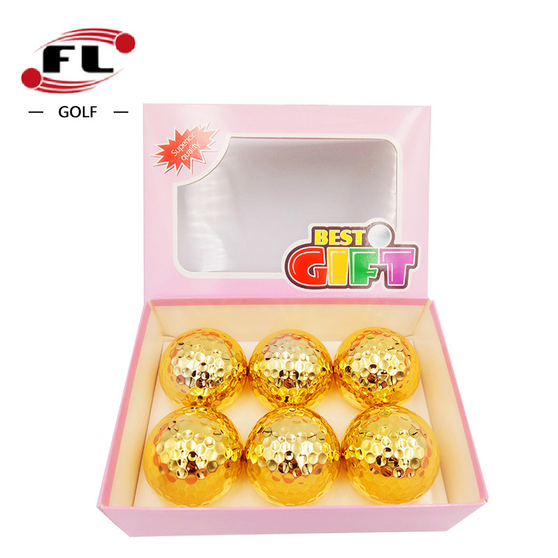 „Fuli Sports Factory“ tiesioginio pardavimo golfo dovanų kamuoliukas, galvanizuotas golfo kamuoliukas, spalvingas dvigubo sluoksnio varžybų kamuoliukas, keturių spalvų