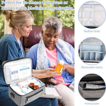 Határokon átnyúló kis gyógyszertároló táska hordozható orvosi elsősegélycsomag otthoni gyógyszertároló doboz orvosi készlet