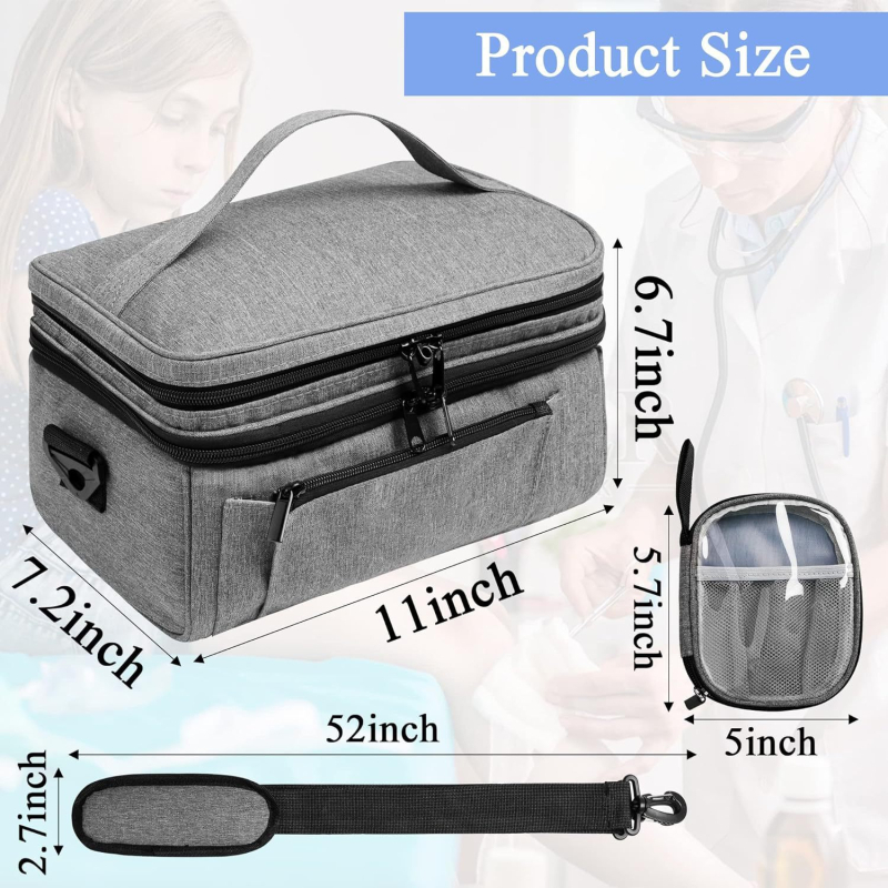 Határokon átnyúló kis gyógyszertároló táska hordozható orvosi elsősegélycsomag otthoni gyógyszertároló doboz orvosi készlet