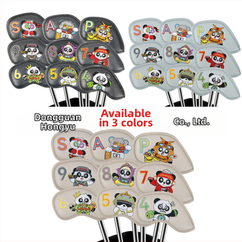 Forrásgyári golf fejfedő, határokon átnyúló közvetlen szállítás, mini panda mintás golfvas fejfedő