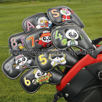 Κάλυμμα κεφαλής γκολφ Source Factory με διασυνοριακή άμεση προμήθεια, κάλυμμα κεφαλής σιδερένιου γκολφ Mini Panda Pattern