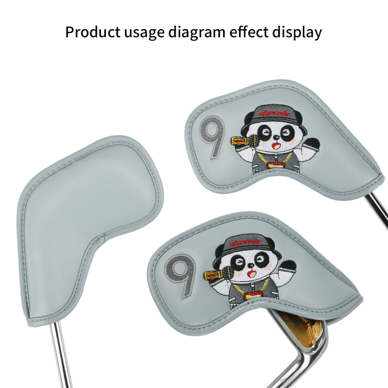 Forrásgyári golf fejfedő, határokon átnyúló közvetlen szállítás, mini panda mintás golfvas fejfedő