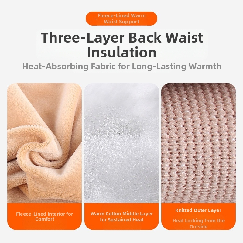 Зимен топъл протектор за талия, удебелен кадифен протектор за талия, студоустойчива грейка за коремче, топла чанта за кръста, унисекс