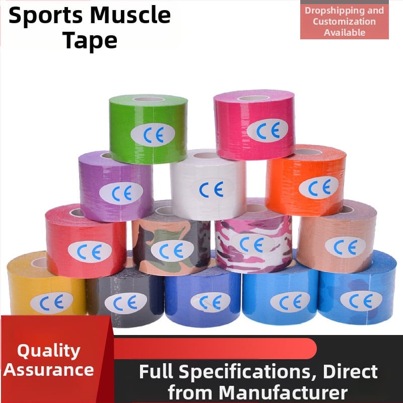 Kinezioloģijas kokvilnas elastīgā krūšu plākstera muskuļu plākstera fizioterapijas lente Ūdensizturīgs sporta muskuļu pievilkšanas pārsējs