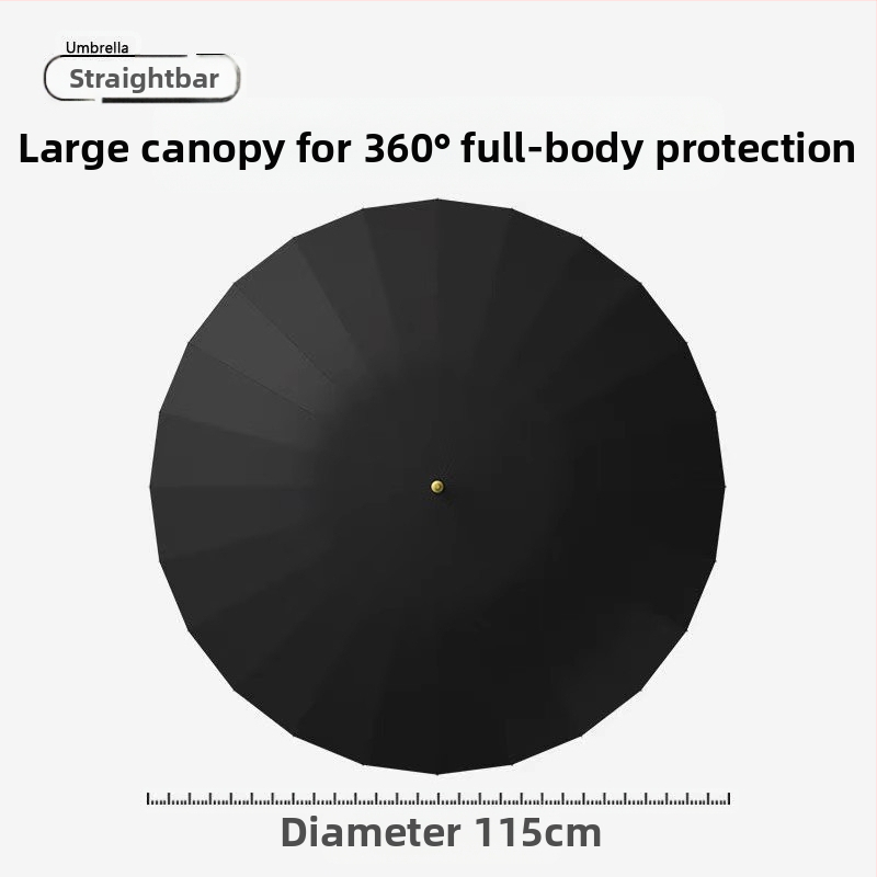24 костен чадър автоматичен чадър голям извънгабаритен фабричен едро прав чадър с дълга дръжка слънчев и дъждовен лого с двойна употреба