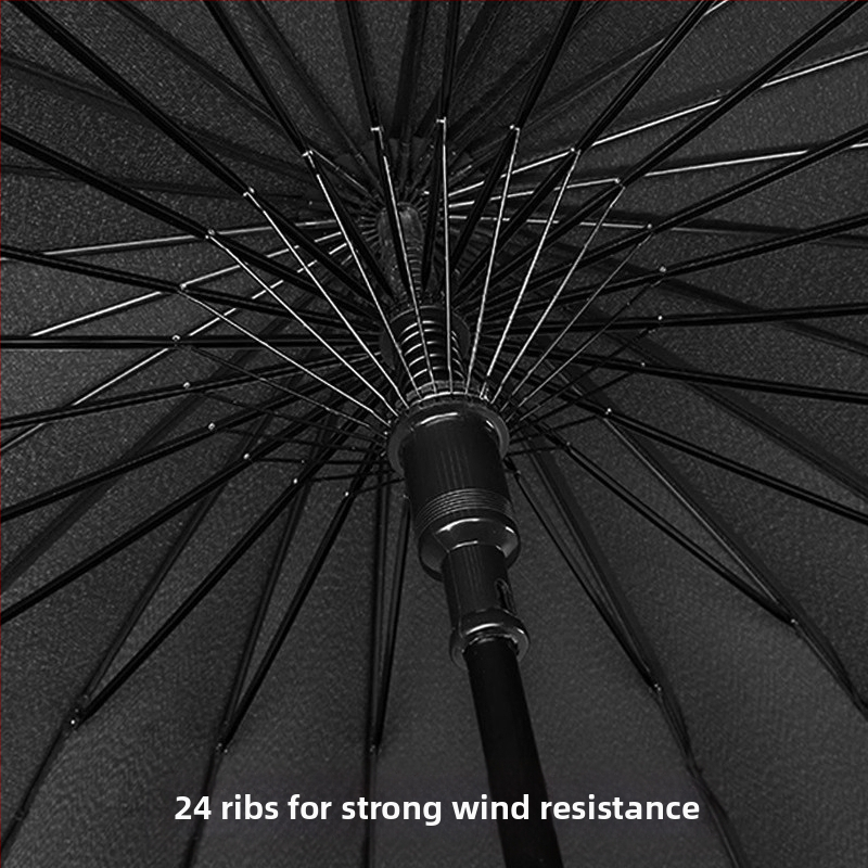 24 костен чадър автоматичен чадър голям извънгабаритен фабричен едро прав чадър с дълга дръжка слънчев и дъждовен лого с двойна употреба