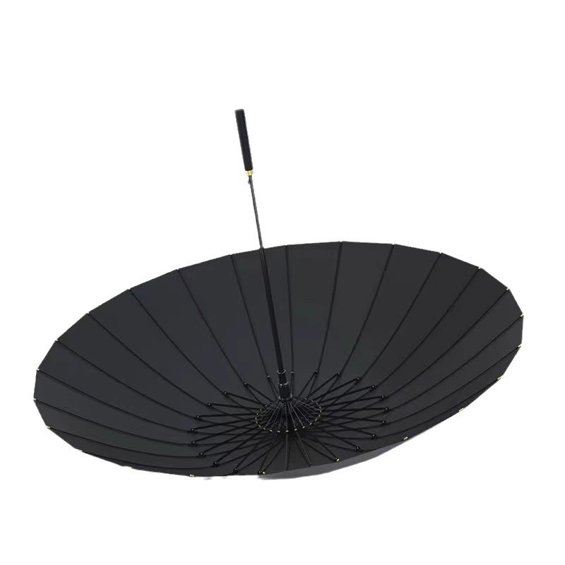 24 csontos esernyő automata esernyő nagy, túlméretezett gyári nagykereskedelmi egyenes hosszú nyelű esernyő napsütéses és esős kettős felhasználású logóval