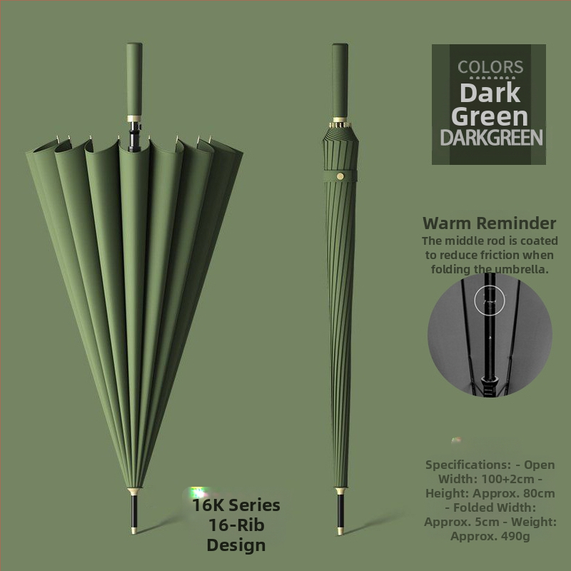 24 csontos esernyő automata esernyő nagy, túlméretezett gyári nagykereskedelmi egyenes hosszú nyelű esernyő napsütéses és esős kettős felhasználású logóval