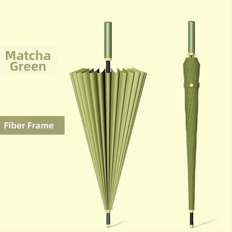 24 csontos esernyő automata esernyő nagy, túlméretezett gyári nagykereskedelmi egyenes hosszú nyelű esernyő napsütéses és esős kettős felhasználású logóval