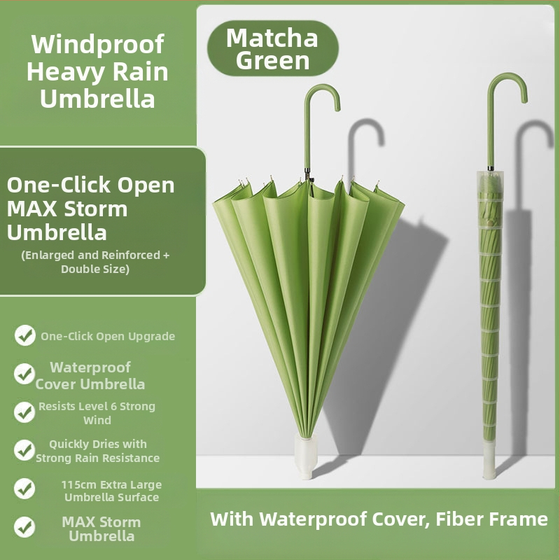 24 csontos esernyő automata esernyő nagy, túlméretezett gyári nagykereskedelmi egyenes hosszú nyelű esernyő napsütéses és esős kettős felhasználású logóval