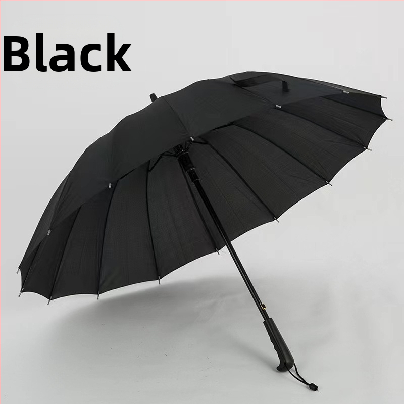 24 csontos esernyő automata esernyő nagy, túlméretezett gyári nagykereskedelmi egyenes hosszú nyelű esernyő napsütéses és esős kettős felhasználású logóval