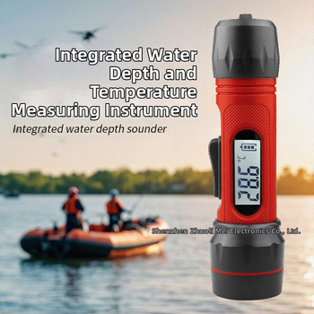 Φορητό όργανο μέτρησης βάθους και θερμοκρασίας νερού, ανιχνευτής σόναρ για πρόληψη πλημμυρών, δεξαμενές, λίμνες, φορητή ανίχνευση 150 μέτρων