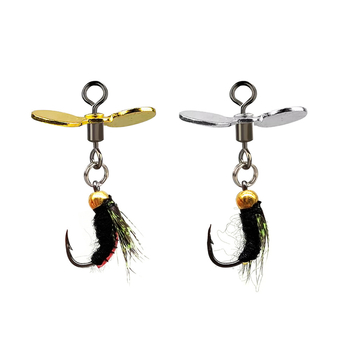 Propelerio blizgučiai Kung Fu muselės modifikacijai, muselės kablys, propelerio blizgučiai iš kompozito, 8 žiedų, mikromedžiagos „Luya“